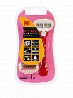 Бритвенная система Kodak LADY Prem Razor 5 женская 5 лезвий розовая 2 сменных кассеты (1/12/48)