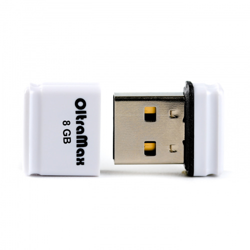 Флеш-накопитель USB  8GB  OltraMax   50  белый (OM008GB-mini-50-W) фото 2