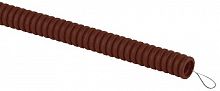Труба ЭРА гофрированная ПВХ (дуб) d 25мм с зонд. легкая 25м (30)