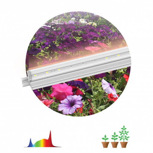 Светильник светодиодный ЭРА FITO-18W-T5-Ra90 для растений фитолампа линейная полного спектра 18 Вт Т5 (1/30) (Б0049313)