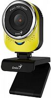 Веб-камера GENIUS QCam 6000, 1080P, Mpix (1920x1080) USB2.0 с микрофоном, желтый (32200002409)