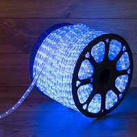 Дюралайт NEON-NIGHT LED, постоянное свечение (2W) - синий Эконом 24 LED/м , бухта 100м (100/100)