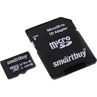 Карта памяти MicroSD  128GB  Smart Buy Сlass 10 Pro UHS-I U3 (70/90 Mb/s) + SD адаптер (SB128GBSDCL10U3-01)