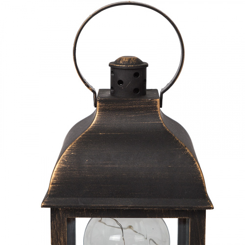 Фонарь декоративный NEON-NIGHT с лампочкой, бронзовый корпус, размер 10.5х10.5х22,5 см, цвет ТЕПЛЫЙ БЕЛЫЙ (1/12) (513-053) фото 11