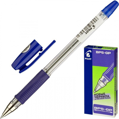 Ручка шариковая PILOT BPS-GP-EF резин.манжет. синяя 0, 25мм Япония (1/12)