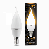Лампа светодиодная GAUSS Свеча на ветру 9.5W 890lm 3000K E14 1/10/50 (104101110)