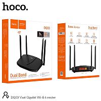 Роутер HOCO DQ03 Vast Gigabit Wi-fi 6, 2 LAN-порта 100 Мбит/с, 1 WAN-порт 100 Мбит/с, 2.4 ГГц:до 573,5 Мбит/с, 5 ГГц:до 1201 Мбит/с (1/10) (6942007606332)