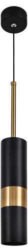 Светильник ЭРА потолочный подвесной PL33 BK/GD MR16 GU10 цилиндр черный, золото (1/25) (Б0061382) фото 3