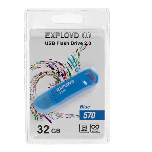 Флеш-накопитель USB  32GB  Exployd  570  синий (EX-32GB-570-Blue) фото 5