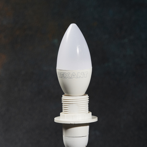 Лампа светодиодная REXANT Свеча CN 7,5 Вт E14 713 лм 2700 K теплый свет (1/10/100) (604-017) фото 6