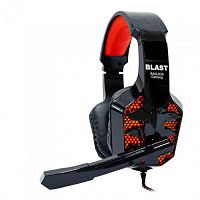 Гарнитура BLAST BAH-630, черный/красный, игровая, шнур 2,2 м., подсветка (1/20)