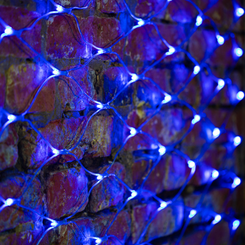 Гирлянда NEON-NIGHT "Сеть" 2х1,5м, свечение с динамикой, прозрачный ПВХ, 288 LED, 230 В, цвет: Синий (1/20) фото 2