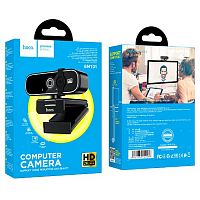 Веб-камера HOCO, GM101, 2K HD, встроенный микрофон, видеоразрешение 2560 × 1440, цвет: чёрный (1/50)