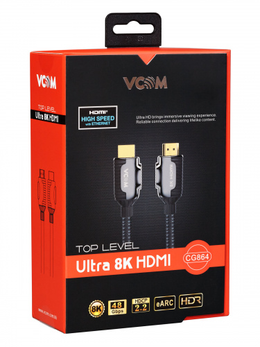 Кабель HDMI 19M/M,ver. 2.1, 8K@60 Hz 3m VCOM <CG864-3M> (1/40) фото 3