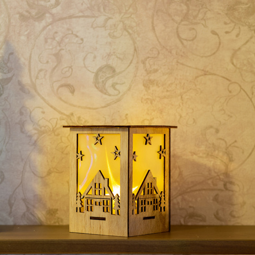 Фигурка деревянная NEON-NIGHT с подсветкой "Волшебный фонарик" 13,8*11*11 см (1/36) (504-023) фото 3