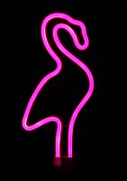 Светильник ЭРА садовый неоновый Фламинго на солнечной батарее (12/288) ERASF012-30