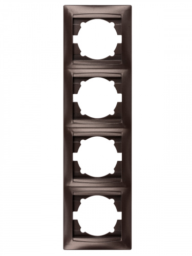 Рамка 4-х постовая вертикальная шоколад , с/у, "Лама" (12/144) TDM (SQ1815-0535) фото 4