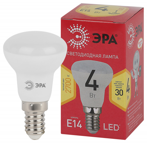 Лампа светодиодная ЭРА RED LINE LED R39-4W-827-E14 R Е14 / E14 4Вт рефлектор теплый белый свет (1/100)