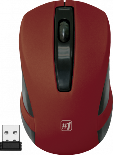 Беспроводная мышь DEFENDER MM-605, 3 кнопки,1200dpi, USB, красный (1/40) (52605) фото 2