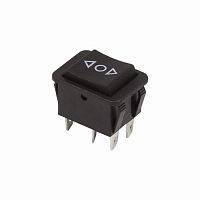 Выключатель клавишный 250V 15А (6с) (ON)-OFF-(ON) черный с нейтралью Б/Фикс REXANT (10/500)