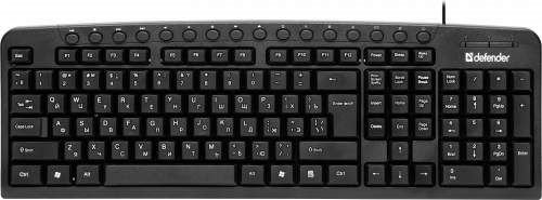 Клавиатура Defender Focus HB-470 RU, USB, мультимедиа, проводная, черный (1/20) (45470) фото 2