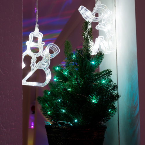 Фигура светодиодная NEON-NIGHT "Санта Клаус" на присоске с подвесом, цвет БЕЛЫЙ (1/12) фото 8