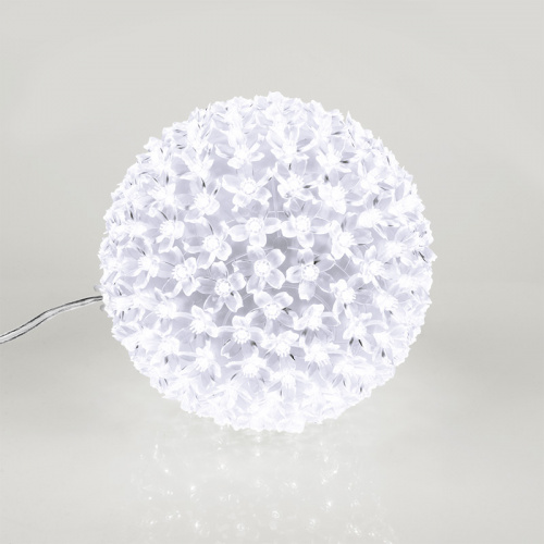 Шар светодиодный NEON-NIGHT 230V, диаметр 20 см, 200 светодиодов, цвет БЕЛЫЙ (1/4) фото 6