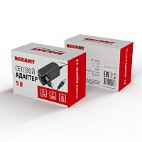 Сетевой адаптер REXANT 110-220 V AC/5 V DC 3 А 15 W с DC разъемом подключения 5.5х2.1, без влагозащиты (IP23) (1/50)