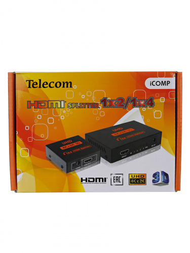 Разветвитель HDMI 1=>2 4k@30 HZ Telecom <TTS7000> (1/50) фото 3