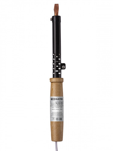 Паяльник TDM ПД-100, ЭПСН, мощность 100 Вт, 230 В, деревянная ручка, плоское жало, "Гранит" (1/100) (SQ1025-0405) фото 4