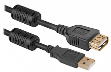 Кабель-удлинитель DEFENDER USB02-06PRO USB2.0, AM-AF, черный, 1.8м.(1/51)