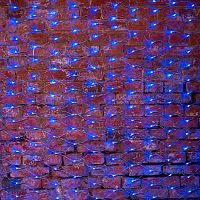 Гирлянда NEON-NIGHT "Сеть" 2х1,5м, свечение с динамикой, прозрачный ПВХ, 288 LED, 230 В, цвет: Синий (1/20) (215-043)