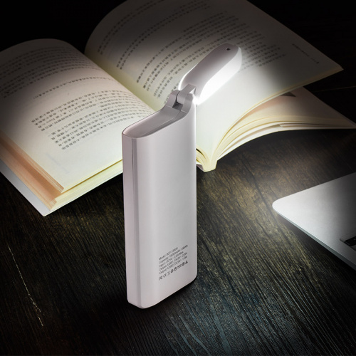 Мобильный аккумулятор Аккумулятор внешний HOCO B27, 15000mAh, 2 USB выхода 2A, Micro-USB вход 2A, настольная лампа, дисплей, пластик, белый (1/33) (6957531052463) фото 4