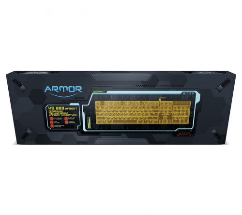 Клавиатура механическая игровая CBR KB 883 Armor,, USB, 104 кл., свитчи Huano Red, Anti-Ghosting, N-key rollover, Rainbow LED, черный фото 4