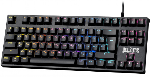 Клавиатура механическая игровая Defender Blitz GK-240L RU,Rainbow, черный (45240) фото 5