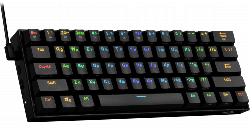 Клавиатура беспроводная REDRAGON Draconic RU,RGB, bluetooth 5.0, черная (77696) фото 3
