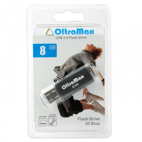 Флеш-накопитель USB  8GB  OltraMax   30  чёрный (OM008GB30-В) фото 5