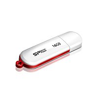 Флеш-накопитель USB  16GB  Silicon Power  LuxMini 320  белый (SP016GBUF2320V1W)