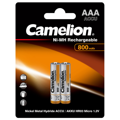 Аккумулятор CAMELION  R6 (800 mAh) (2 бл)   (2/24/480) (2202) фото 2