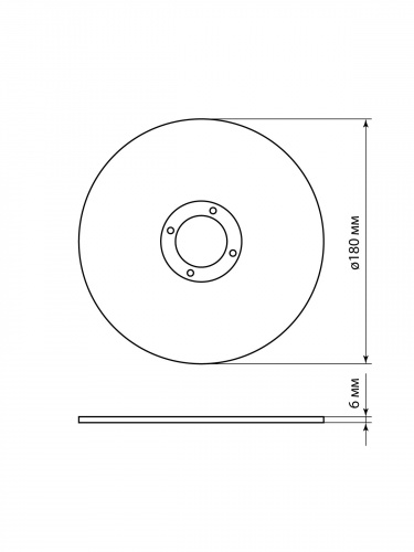 Круг шлифовальный, зачистной по металлу, 180х6х22,2 мм, тип 42, A24RBF, серия "Рубин", TDM (5/40) фото 2