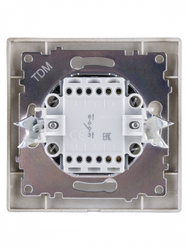 Кнопка звонковая 6А бронза , с/у, "Лама" (10/120) TDM (SQ1815-0708) фото 3