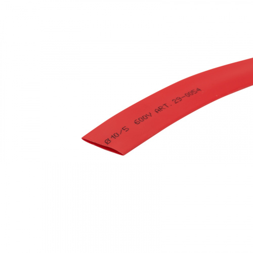 Трубка термоусаживаемая 10,0/5,0 мм красная, ролик 2,44 м REXANT (1/10) фото 2