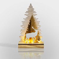 Фигурка деревянная NEON-NIGHT с подсветкой "Елочка с оленем" 18*7*29 см (1/24) (504-001)