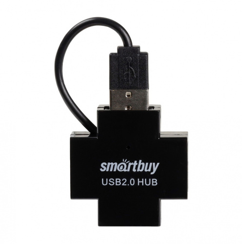 Разветвитель Smartbuy 4 порта, чёрный (SBHA-6900-K) (1/5)