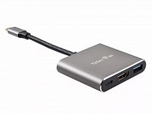 USB-концентратор USB3.1 TypeCm -->HDMI+USB3.0 +PD 100WT charging 4K@30Hz, Telecom<TUC010T> (1/300)