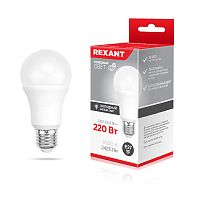 Лампа светодиодная REXANT Груша A80 25,5 Вт E27 2423 Лм 6500 K холодный свет (5/50) (604-202)