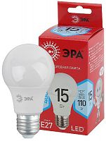 Лампа светодиодная ЭРА RED LINE LED A60-15W-840-E27 R E27 / Е27 15 Вт груша нейтральный белый свет (1/100) (Б0046356)