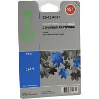 Картридж струйный Cactus CS-CLI451C голубой для Canon MG6340/5440/IP7240 (9.8мл)