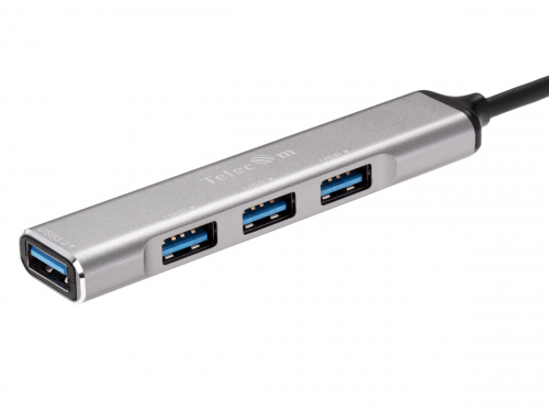 USB-концентратор USB 3.1 Type-C-->USB3.0+3 USB2.0, Aluminum Shell, 0.2м Telecom <TA308C> (1/100) фото 2