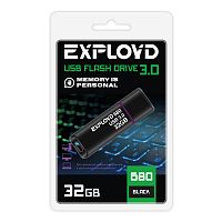 Флеш-накопитель USB 3.0  32GB  Exployd  680  чёрный (EX-32GB-680-Black)